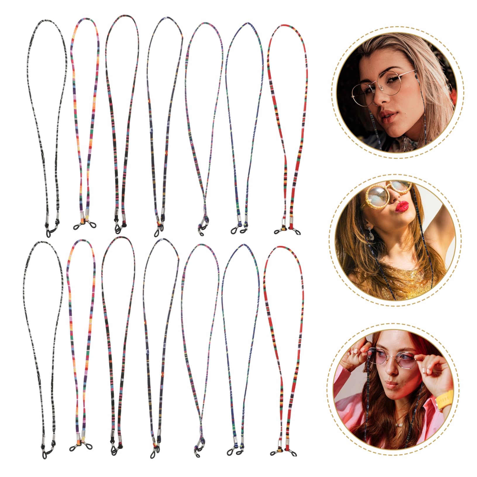 SOIMISS Brille Seil Sonnenbrillenclip Sonnenbrille Clip Brillenband Für Camping Brillenständer Anti-verlorener Brillenbügel Hängende Kette Polyester Baumwolle