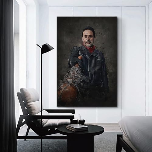 Miniatura 3 de DEVINK Negan Walking Dead - Póster decorativo para pared, póster de pared e impresión artística moderna para dormitorio familiar, 16 x 24 pulgadas