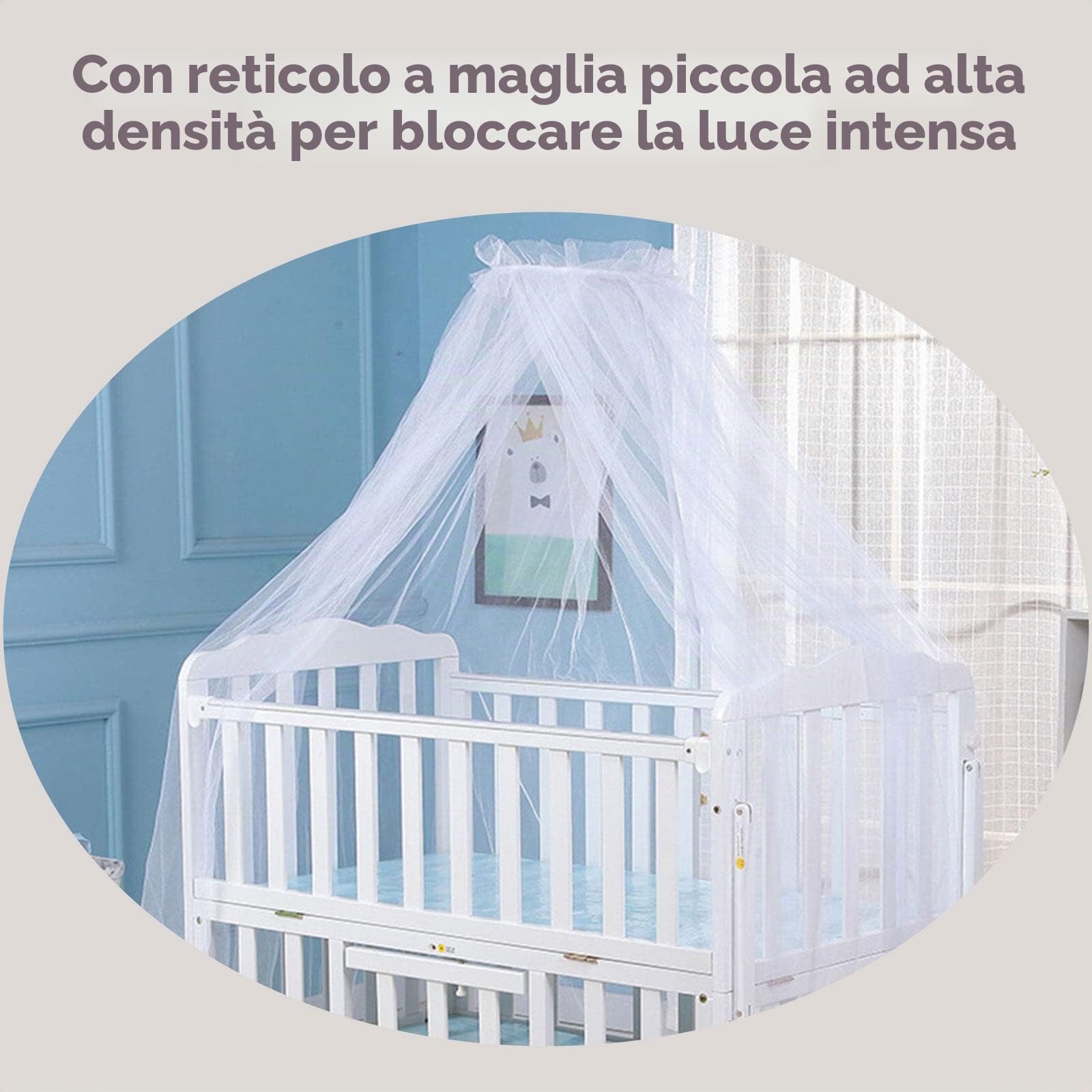 Zanzariera per bambini, a baldacchino, a cupola, a cupola, zanzariera, per culla, zanzariera, per tenere il bambino lontano dalle zanzare