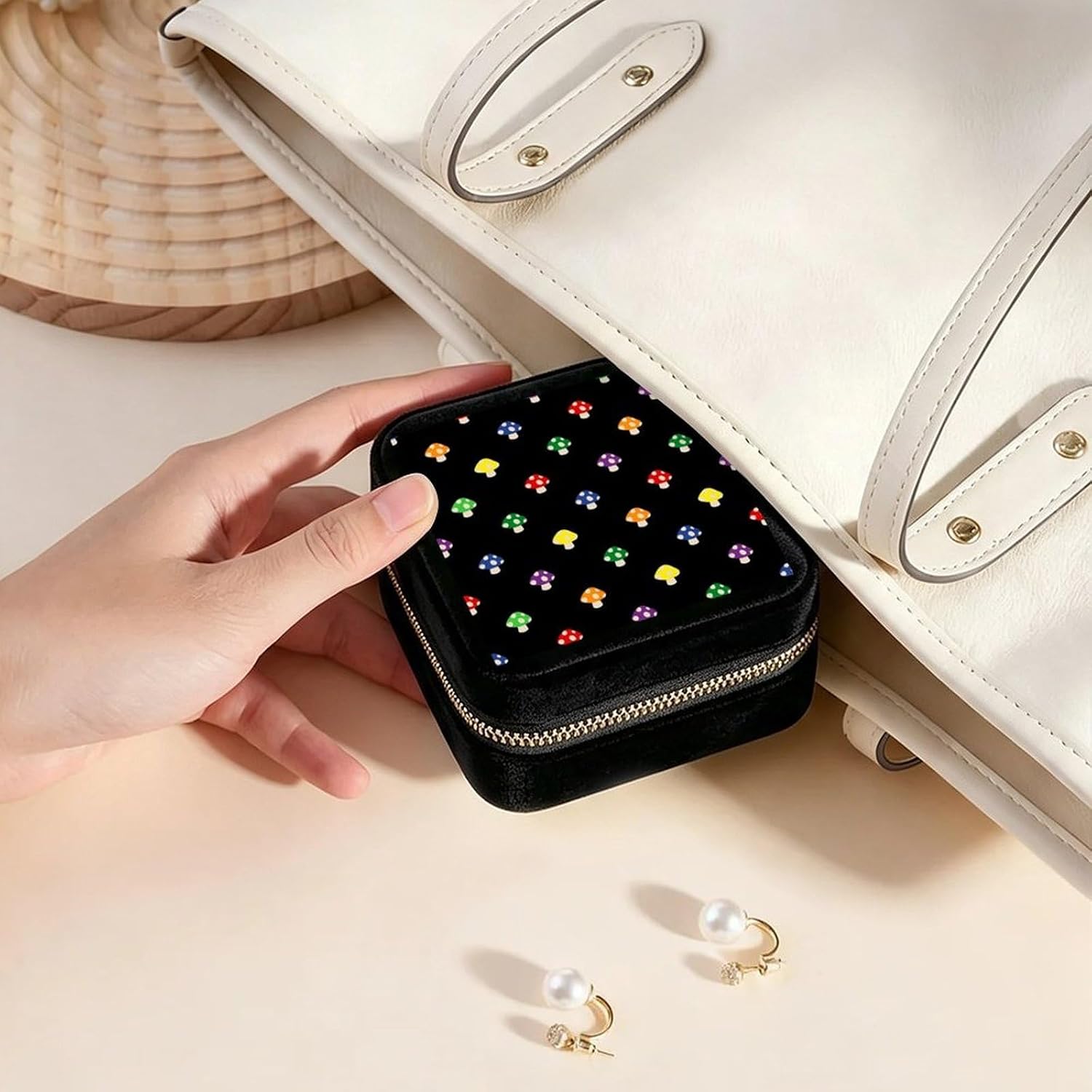 Colorful Rainbow Mushroom Jewelry Box image 4
