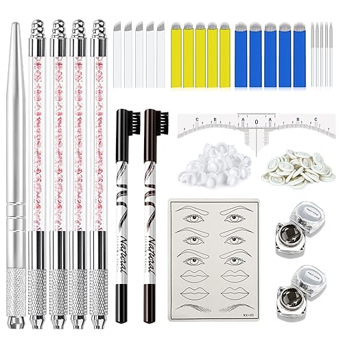 Kit de microblading, kit de microblade para cejas Microblading Pen con cuchillas de microblading Suministros de microblading para suministros de