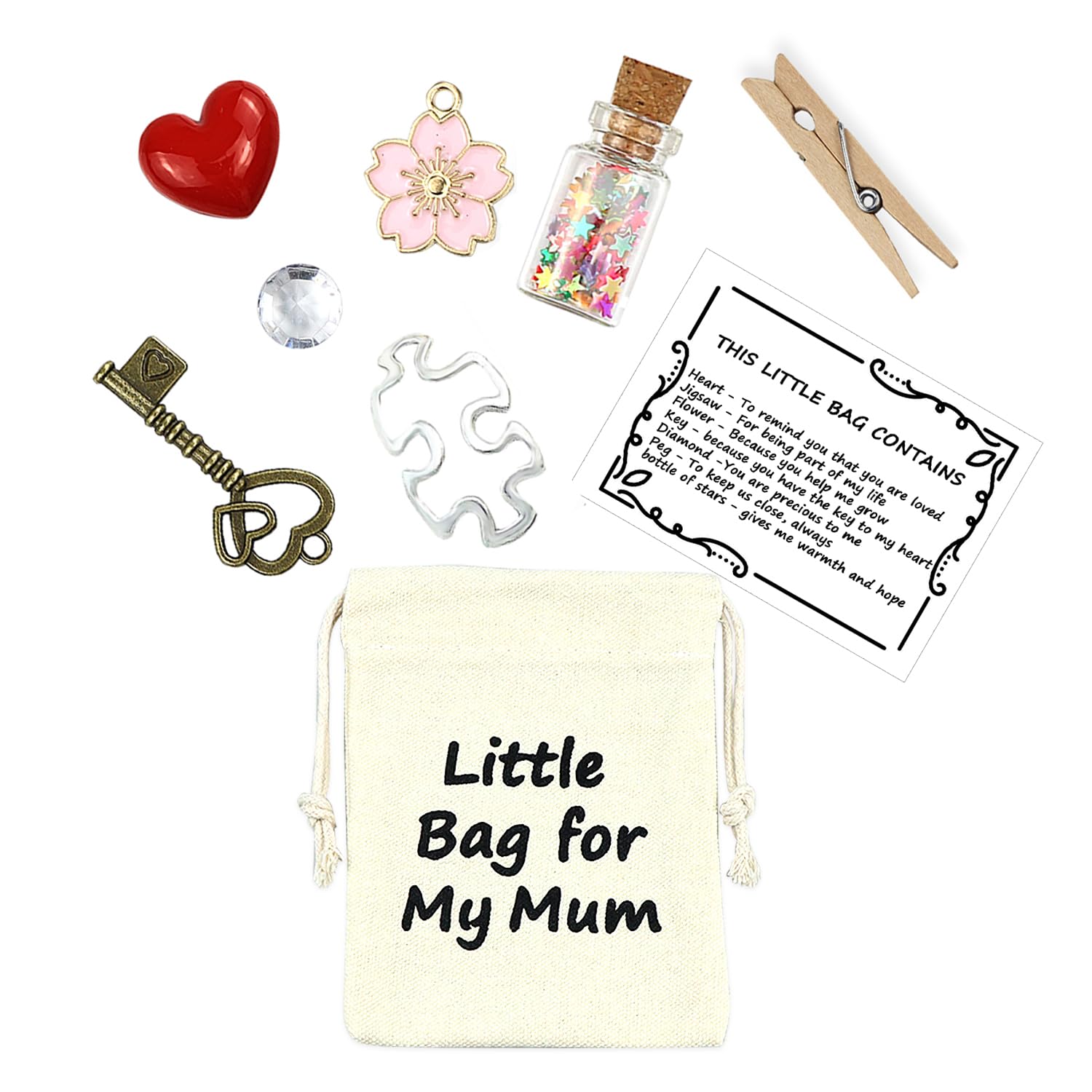 LUOKIFUR Meaningful Packet, Thoughtful Gift for Daughter Son, Mother, Sister, Friendship/Miss you/Good Luck Gift Souvenir (Mum)