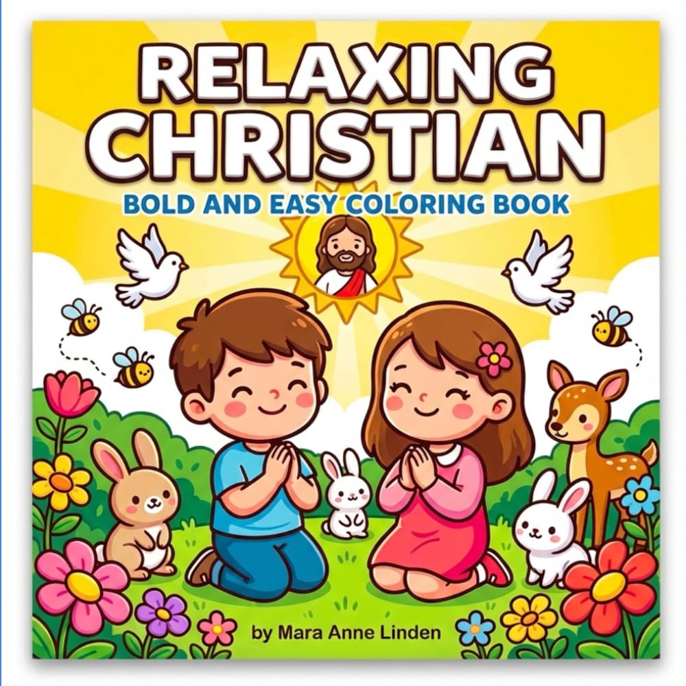 RELAXING CHRISTIAN: BOLD AND EASY COLORING BOOK