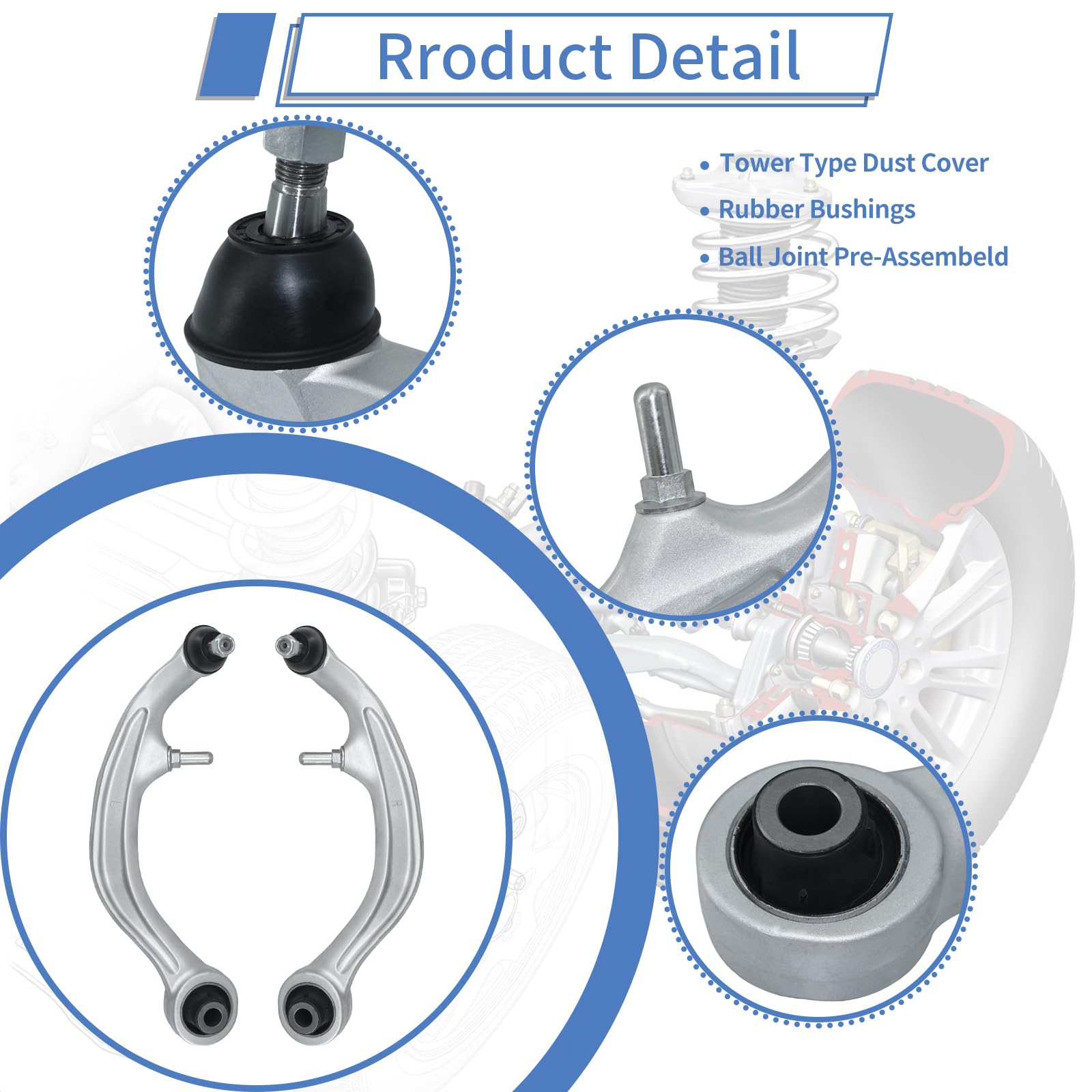 n*a様 BillWallLeatherU-JOINT SMOOTH ブレスレッ Amazon.com: TRQ Front Lower Ball Joint Set Compatible with