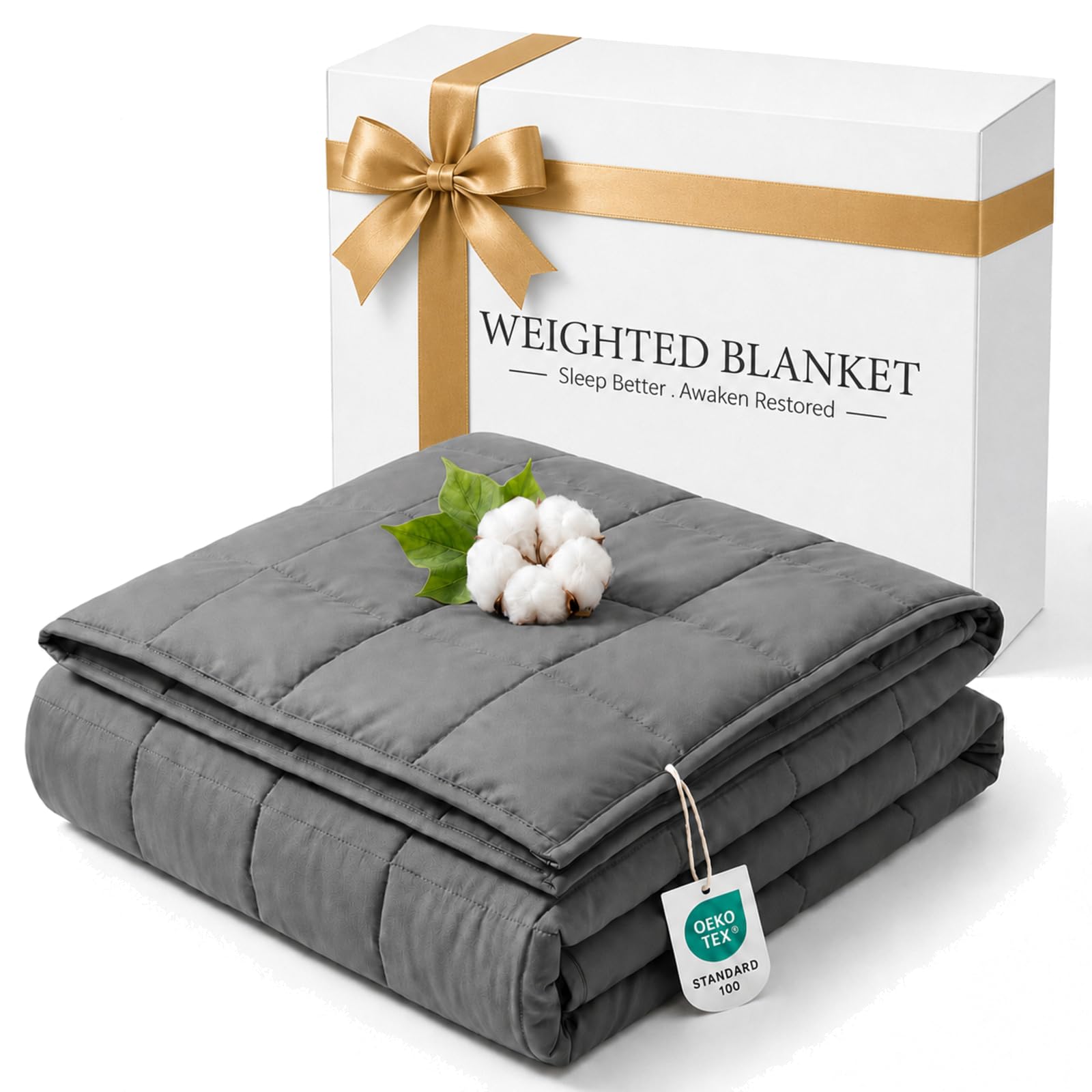 Smart Queen Weighted Blanket, 20 lbs (60x80in)