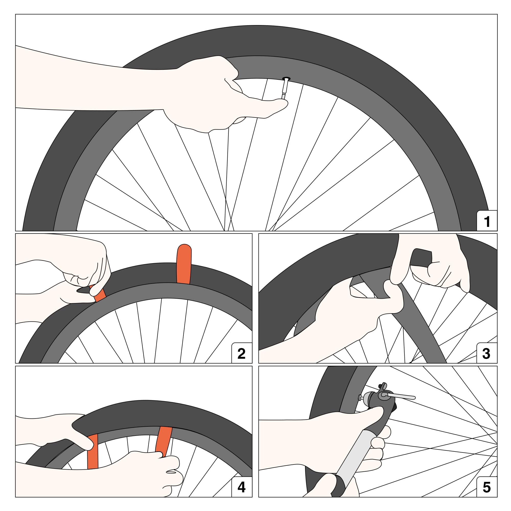Lot de 2 pneus de vélo de route 26/27,5/29 x 2,1"