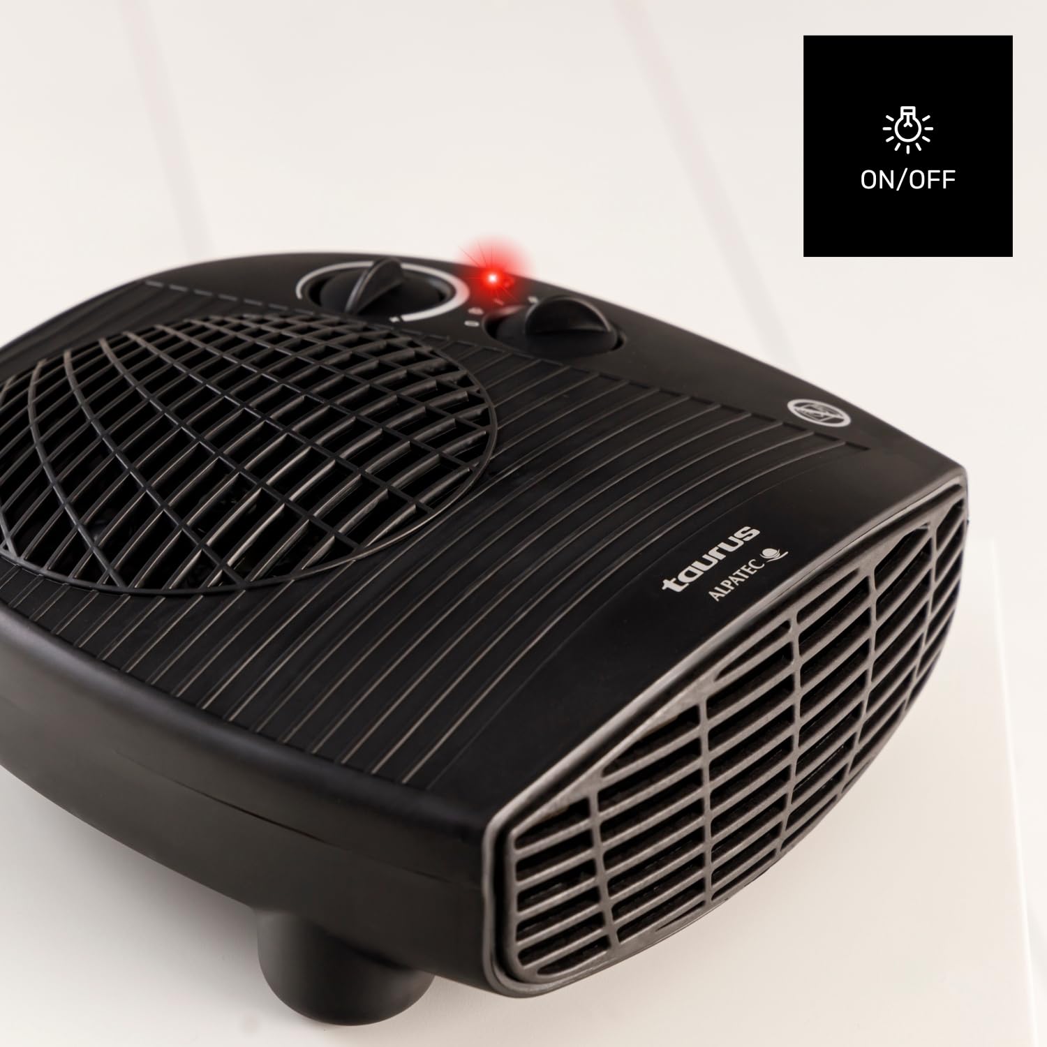 Taurus - Calefactor 2000W, 2 Potencias, Termostato, Función Ventilador