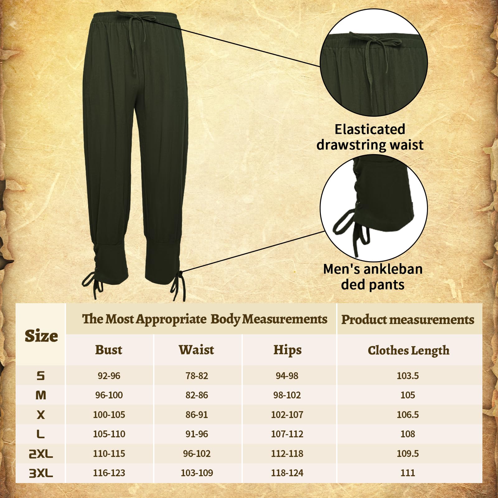 Medieval Clothing Men's Viking Costume Set including Men's Medieval Pirate - Image 4