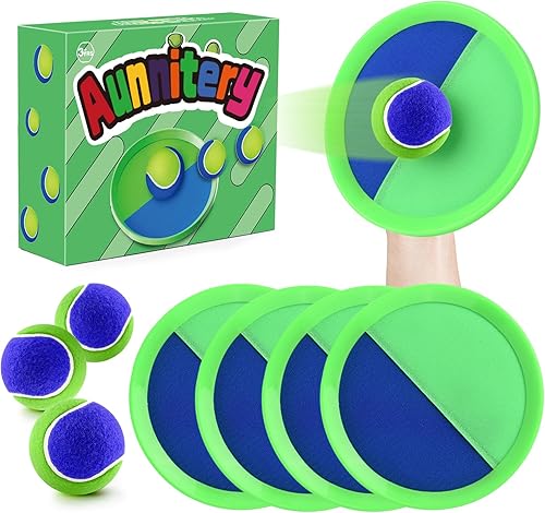 Juego de pelotas para lanzar y atrapar, juguetes de playa para niños, juguetes al aire libre y juegos de patio para niños y niñas, mejora