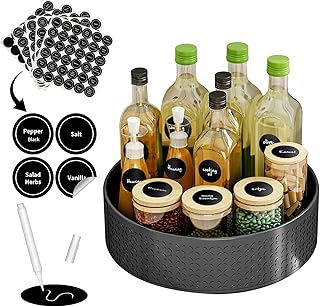 Beacron Lazy Susan, Premium Stainless Steel Lazy Susan Organizer, 11 inches Round 360 Degree Rotating Lazy Susan Turntable...