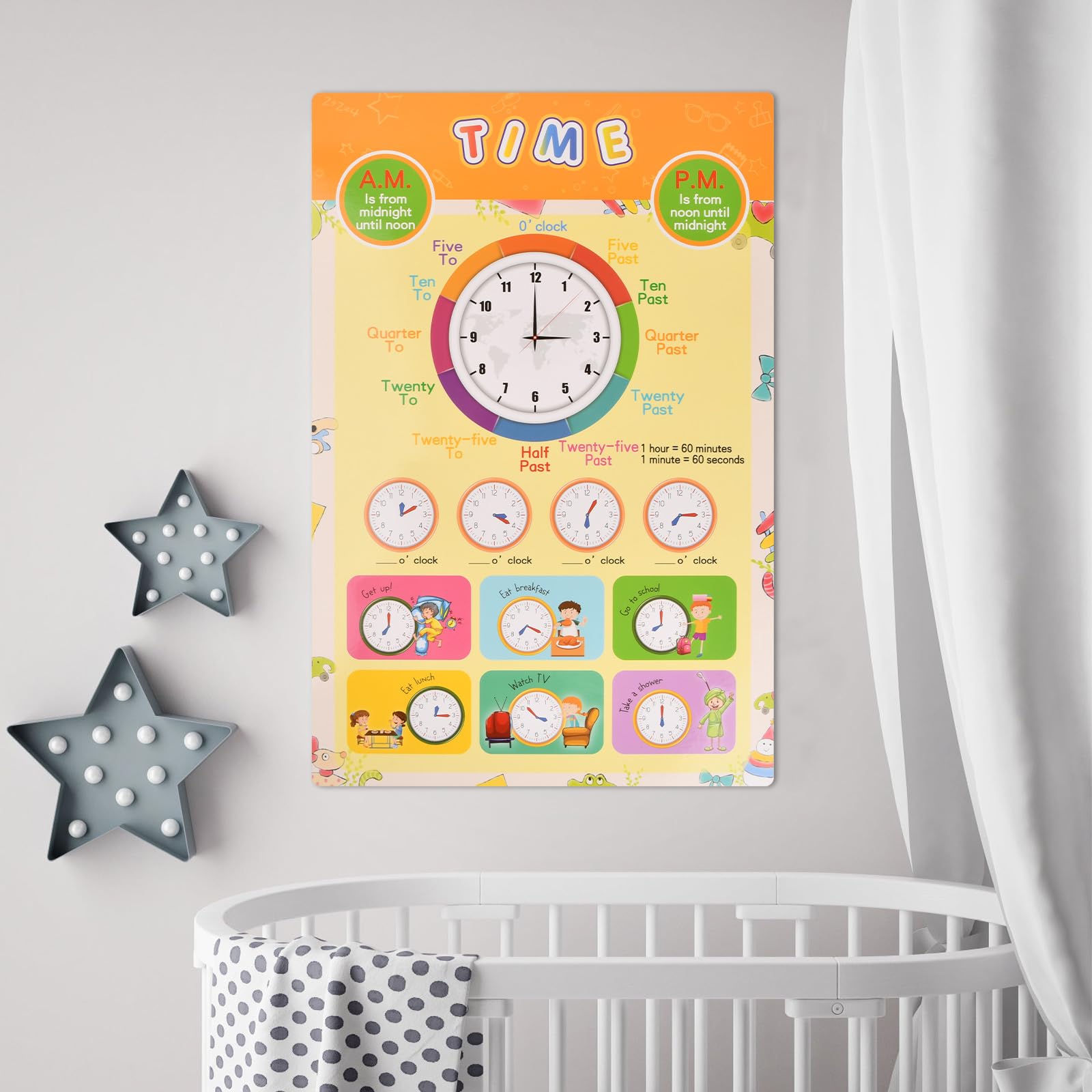 Xzeemo 16 Poster Educativi per Bambini 42x28cm, A3 Prescolastico, Educational Kids Numeri Alfabeto Matemática Tabelline, per Classe Scuola Materna Primaria