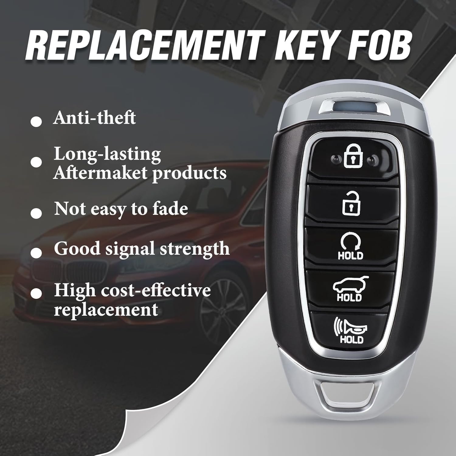 Keymall Keyless Entry Replacement Proximity Remote Smart Key Fob for Hyundai Palisade 2020 2021 2022 TQ8-FOB-4F29 95440-S8010 433MHz