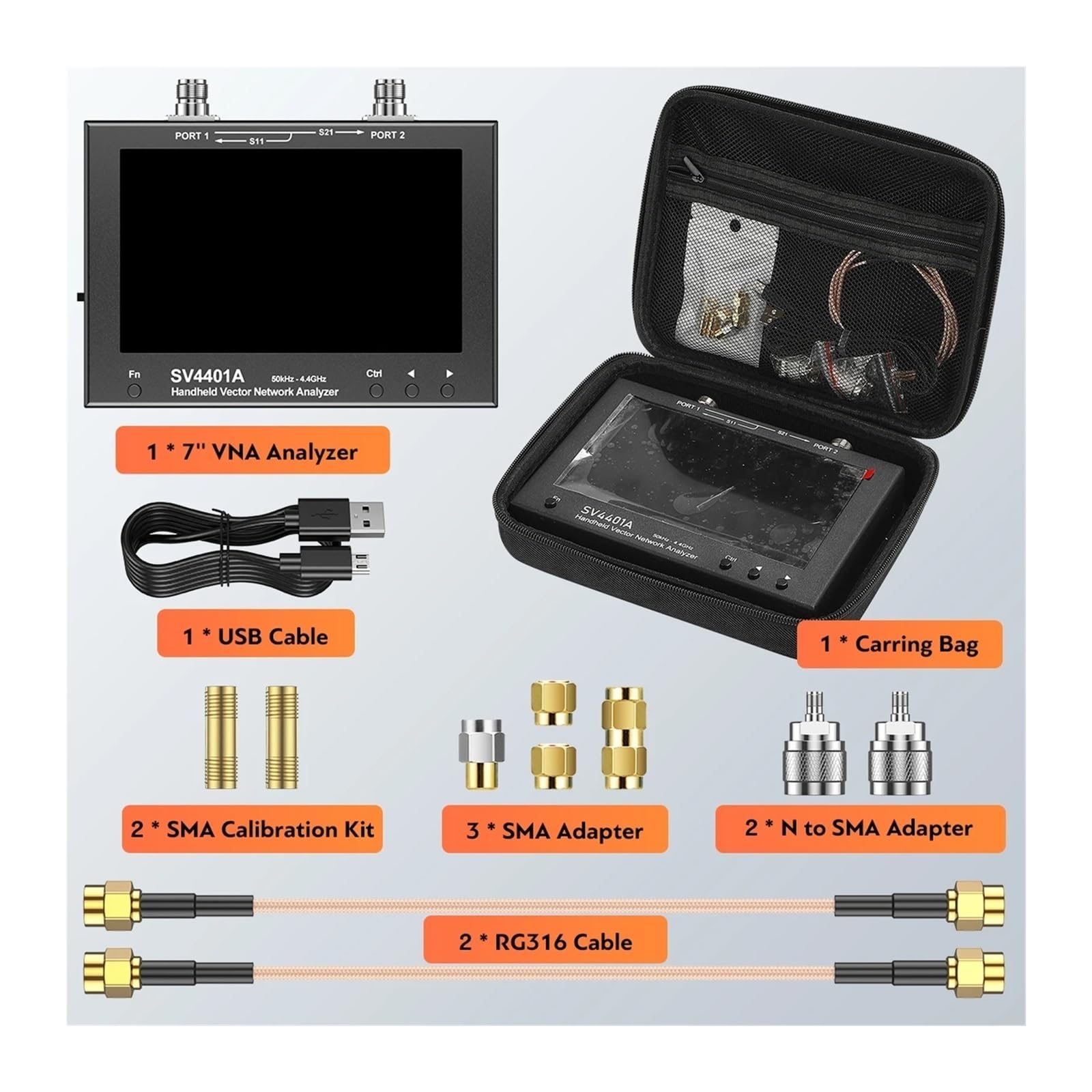 Nano Vna NanoVNA Analizzatore Di Rete Vettoriale - Per Antenne HF - Foto 2