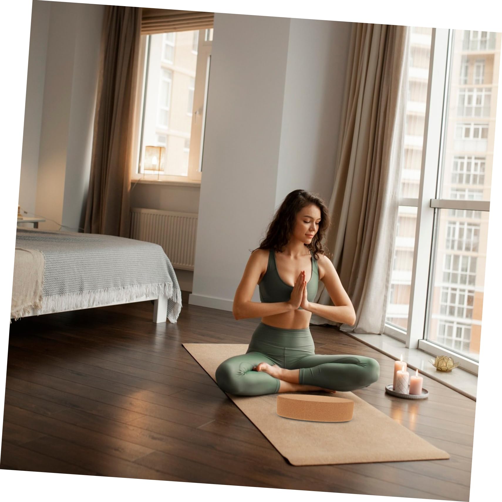 Toddmomy Brique de Yoga Liège Blocs de Yoga et Danse Matériel Étirement Liège Naturel
