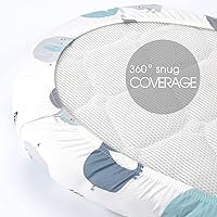 Vista 96 de Juego de 2 sábanas elásticas ultra suaves para moisés, ajuste universal para moisés, cesta de moisés, colchón rectangular ovalado, seguro y cómodo