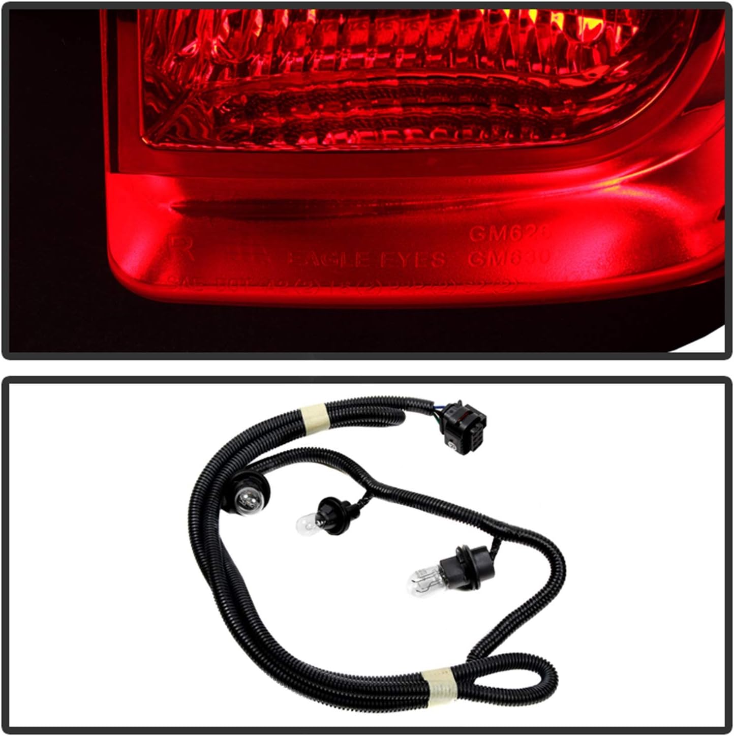 Xtune ALT-JH-CS14-OE-R Chevy Silverado Right Passenger Side Tail Light, Red, (9031922)