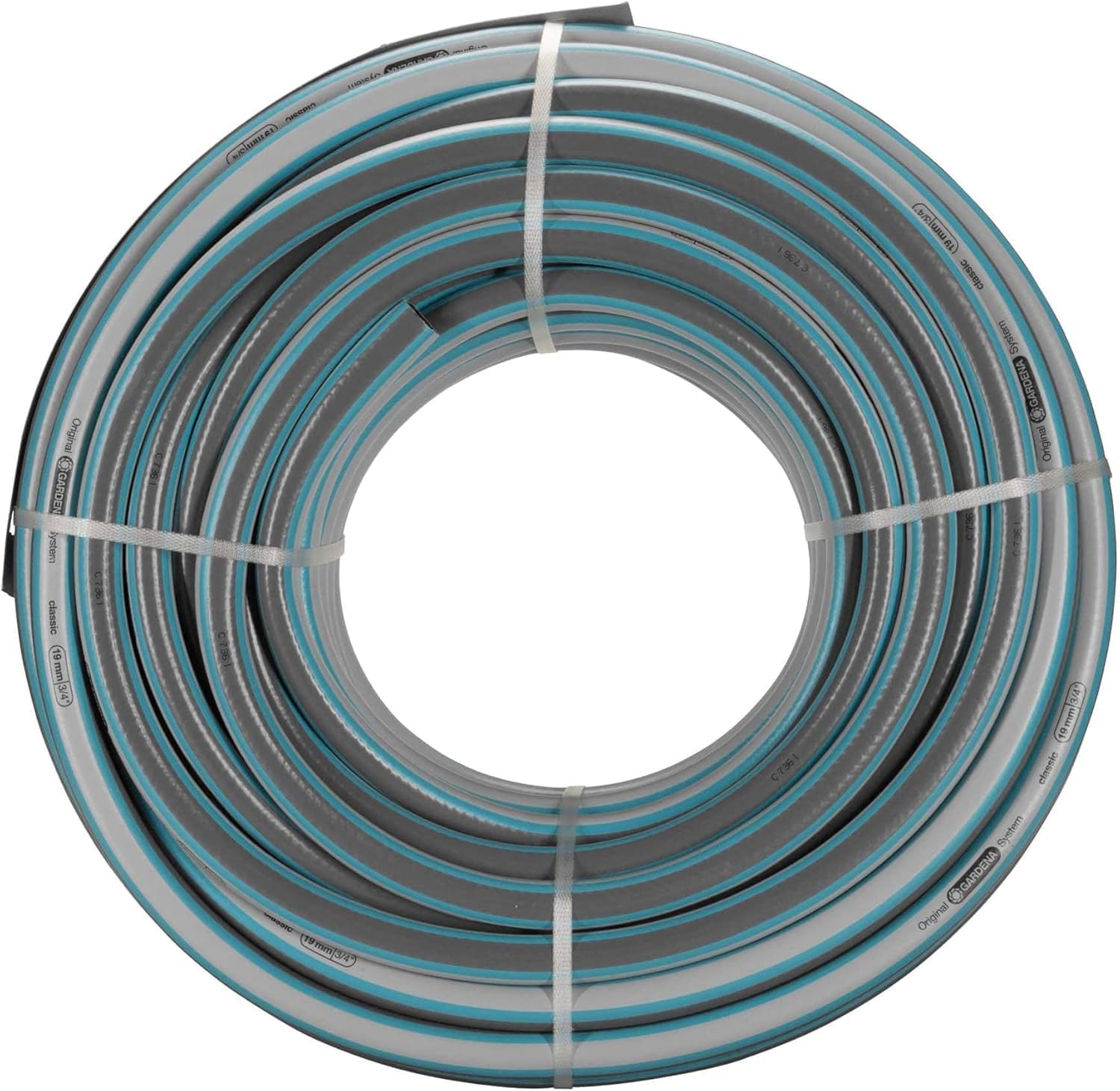 Gardena Classic Schlauch 19 mm (3/4 Zoll), 50 m: Universeller Gartenschlauch aus robustem Kreuzgewebe, 22 bar Berstdruck, UV-beständig, ohne Systemteile, 12 Jahre Garantie, verpackt (18025-20)