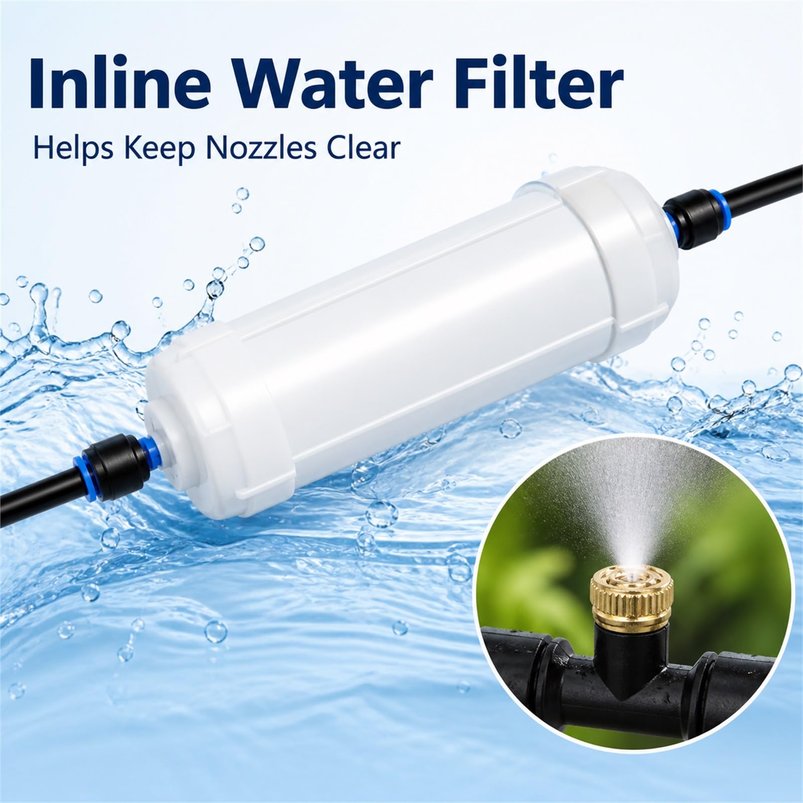 Impianto Irrigazione Giardino,Sprinkler Irrigazione System,Kit Irrigazione Goccia Giardino,Protect from Wind And Rain,Wear-Resistant,Suitable for Patios And Potted Plants