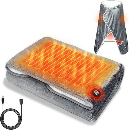 Amazon 電気毛布 掛け敷き兼用 22冬新登場 大きいサイズ Usb給電式 電気ブランケット 厚手 140cmx90cm 電気ひざ掛け 肩掛け 3段階温度調整 電気敷き フランネル素材 タイマー機能 暖房器具 省エネ 着る毛布 ヒーター付き あったかグッズ 防寒対策 洗える おしゃれ