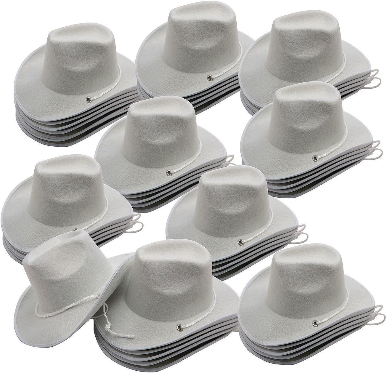 S&S Worldwide Cowboy Hats (Pack of 48) - Fun Decorate & Play Hats, 11.5"x12.25", Perfect for Western Theme8 White