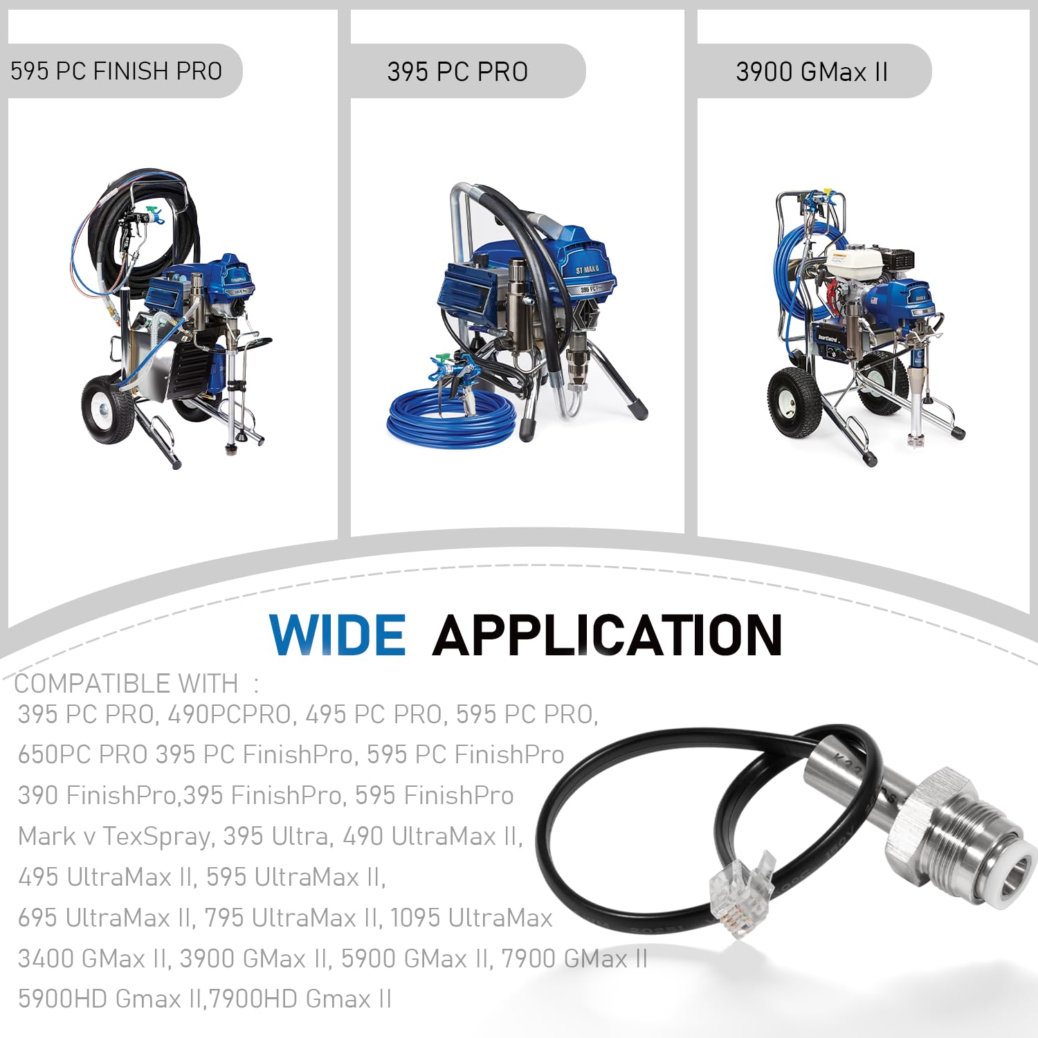 Bzsunway 243222 Airless Sprayer Pressure Transducer Suitable for