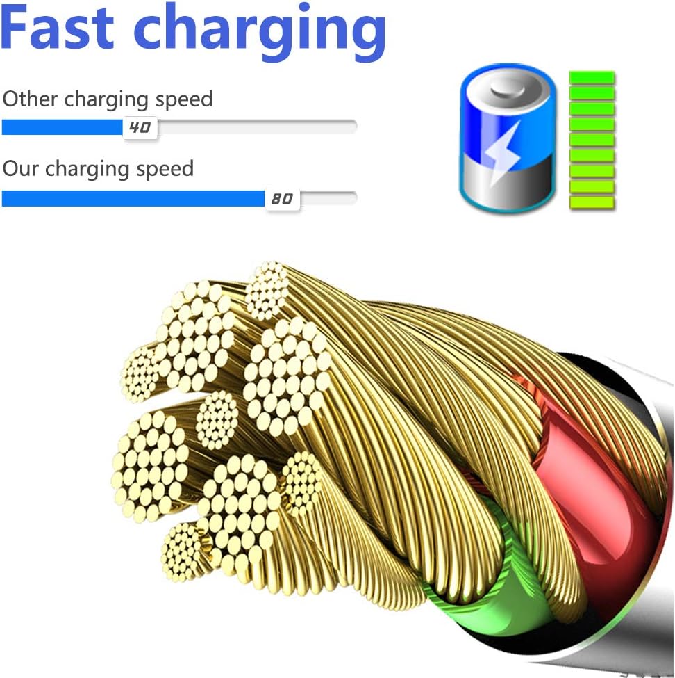 [Apple MFi Certified] PLmuzsz iPhone Charger Lightning Cable 5pack [3/3/6/6/10FT] Nylon Braided Compatible iPhone 12 Pro Max/Xs/XR/8/7/6s/SE/iPad More : Electronics