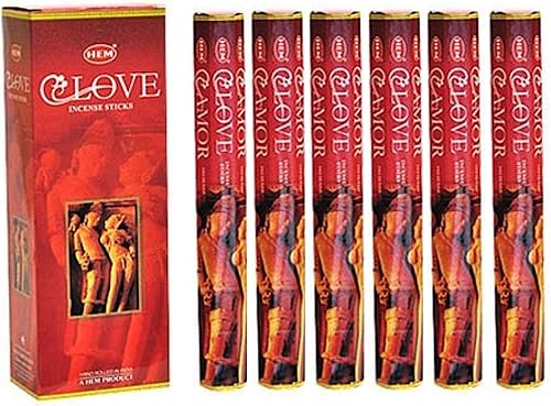 Love - Caja de seis tubos de 20 varillas - Incienso HEM
