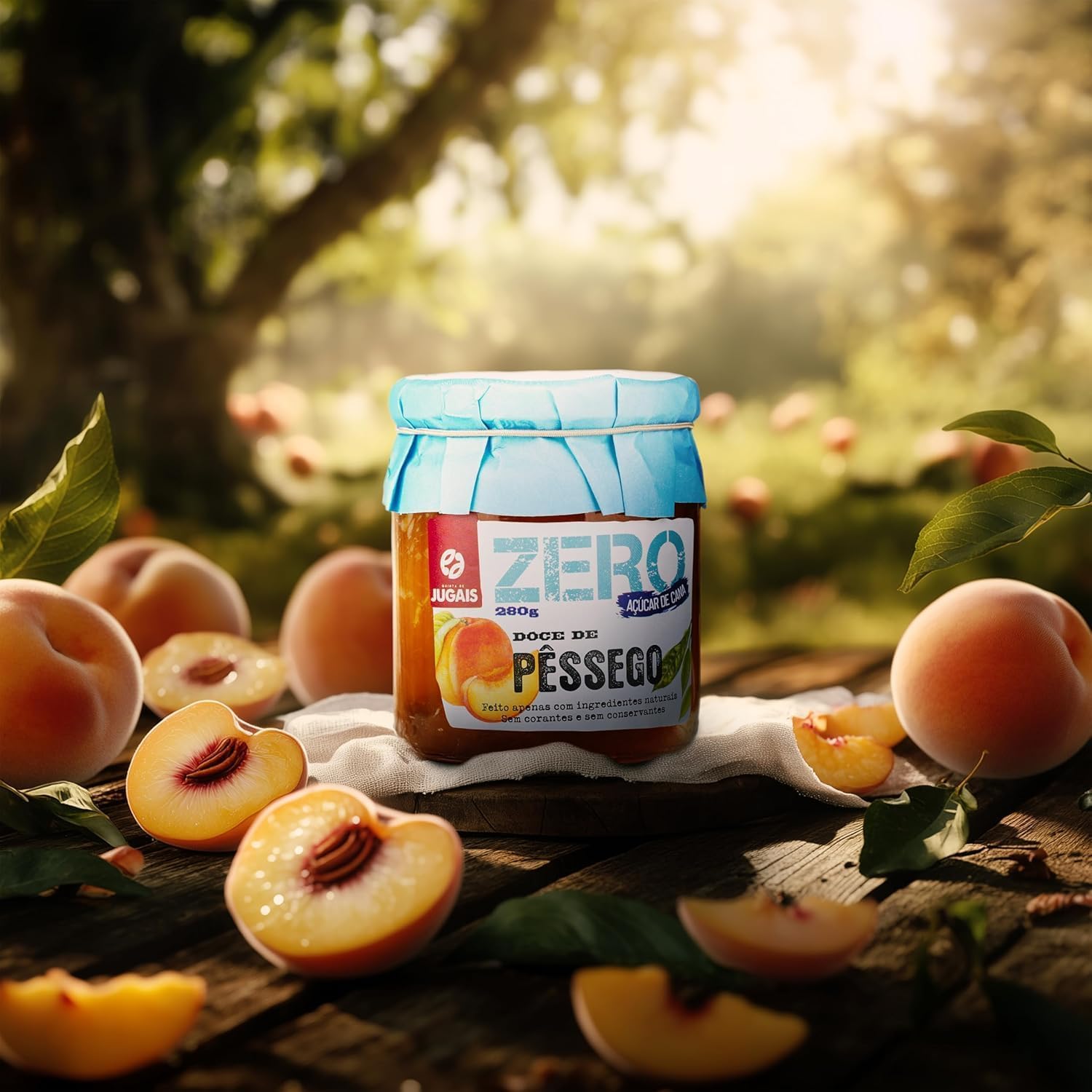 Auswahl an Marmeladen ohne Zuckerzusatz: 4er-Set à 280 g, Feige, Pfirsich, Ananas mit Ingwer, Kürbis mit Walnuss, natürlich gesüßt.