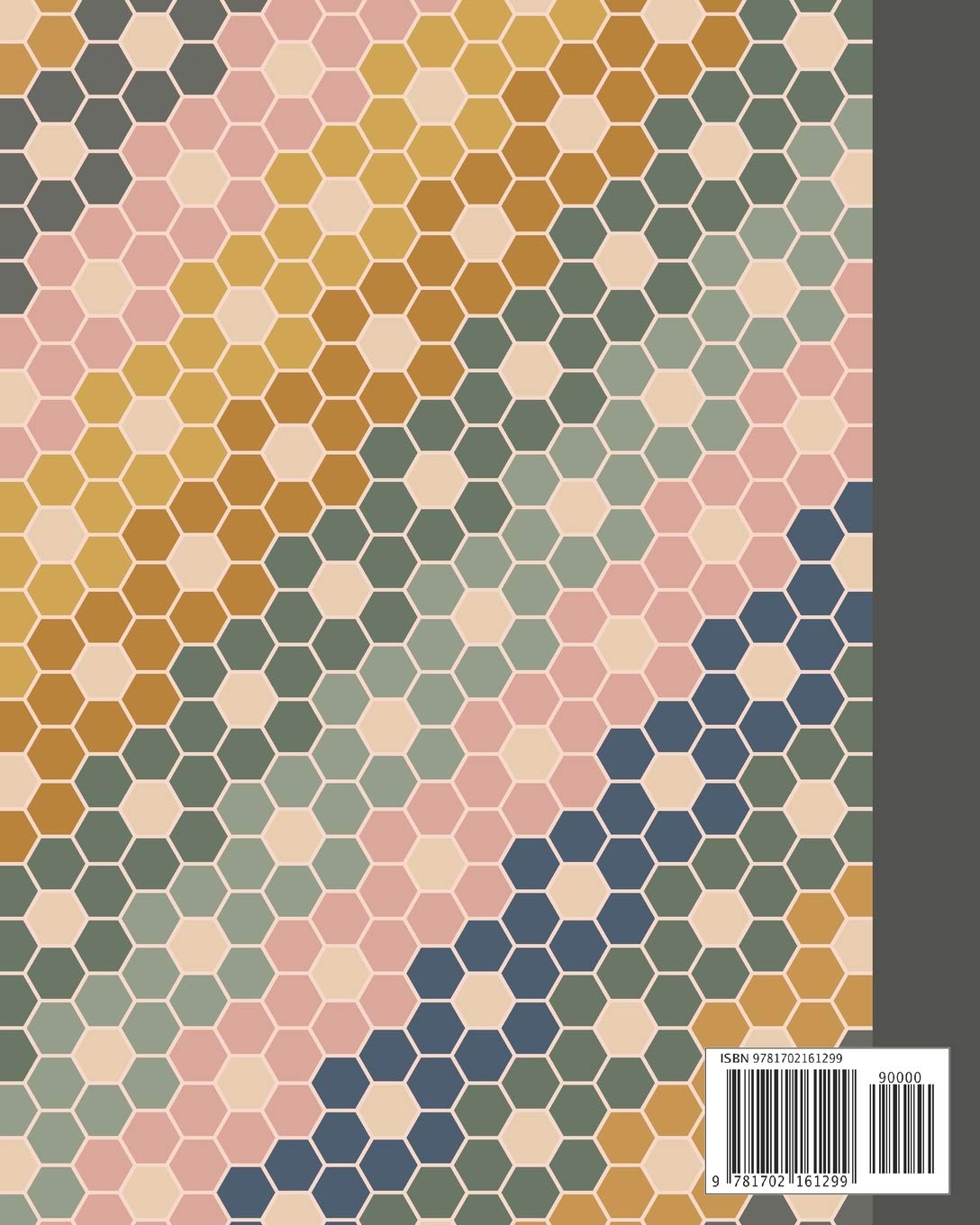 Hexagon Graph Paper Notebook: Hexagonal Grid Paper Journal for Design and Drafting | English Paper Piecing Quilt Flower Pattern Cover Design in Earthy Pastel Colors image 2
