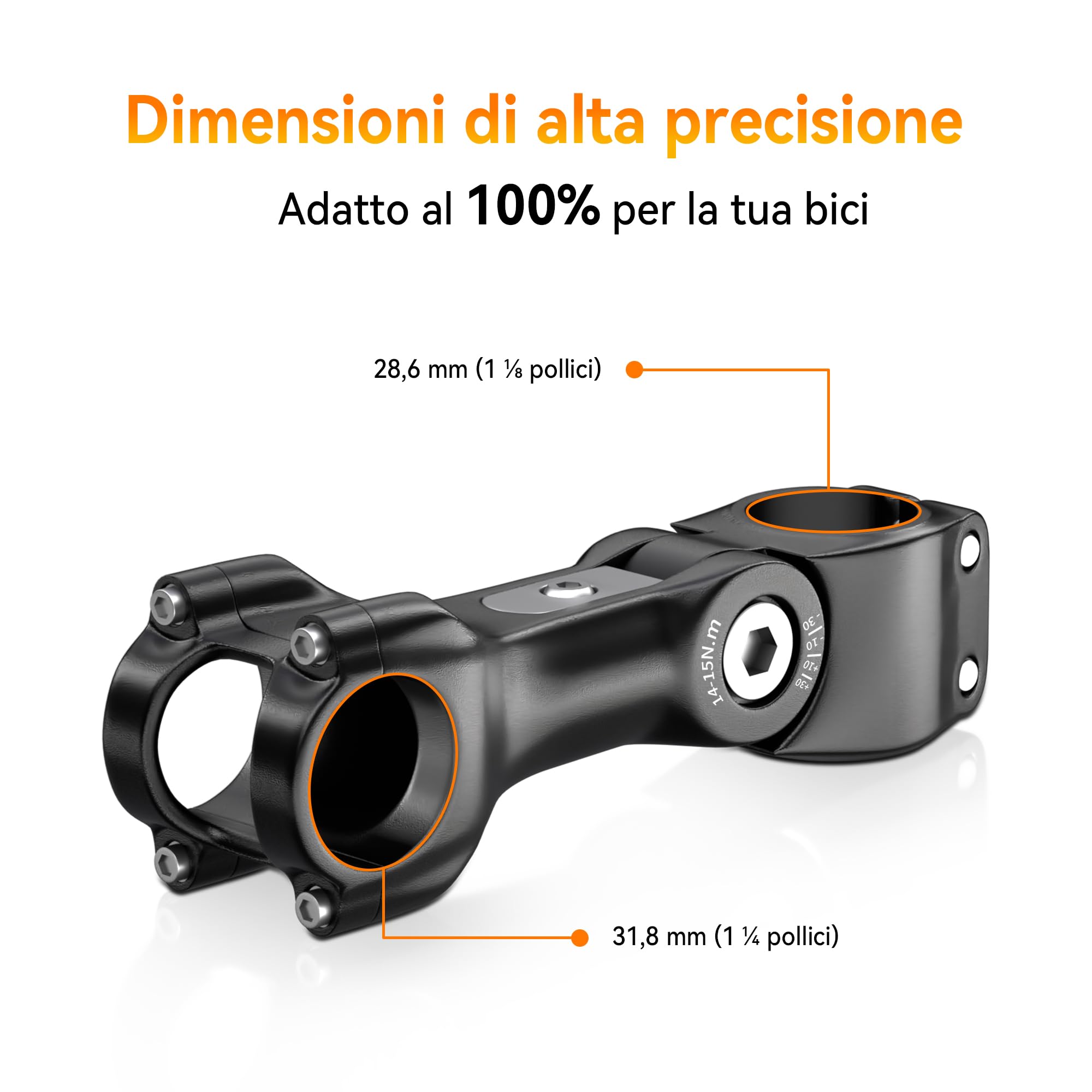 Manubrio Biycle 31.8 Attacco Manubrio bici da strada da 35 gradi Riser 31.8x90/110mm Parti bici MTB ultraleggere in lega di alluminio  18