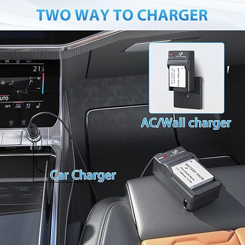 Miniatura 7 de LP Paquete de 2 baterías NB-6LH NB-6L y cargador LED, batería de 1200 mAh compatible con Canon PowerShot SX530 HS SX710 HS SX700 HS SX610 HS SX600