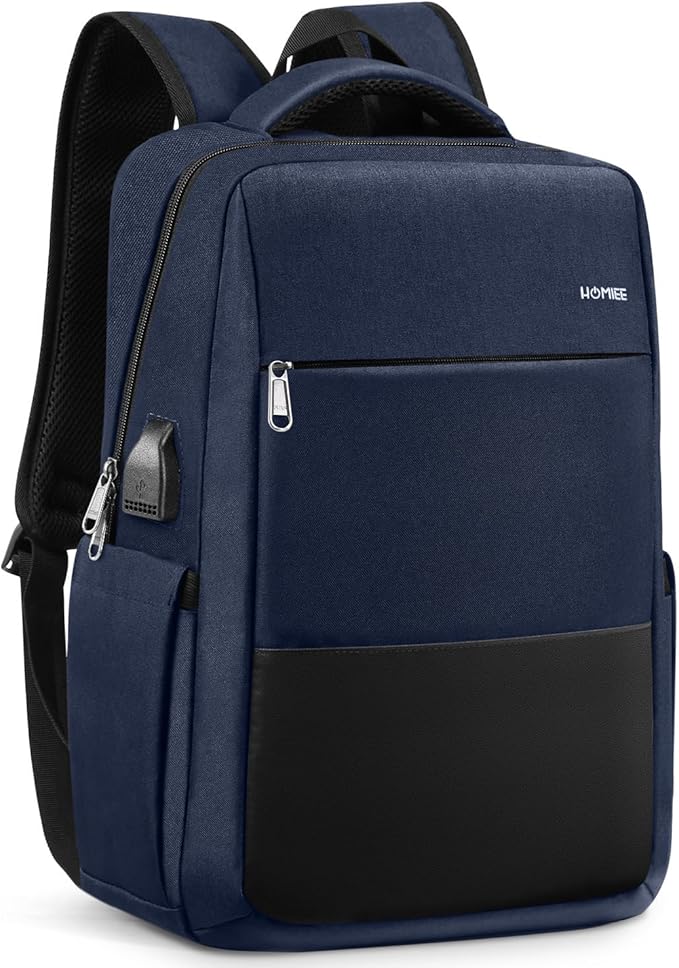 HOMIEE 15.6" High-Capacity Laptop Backpack USB