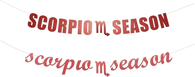 Scorpio Season banner - Scorpio, Horoscope Zodiac, Scorpio Birthday Decoration, Star Sign party Hanging letter sign (Customizable) (Customizable)