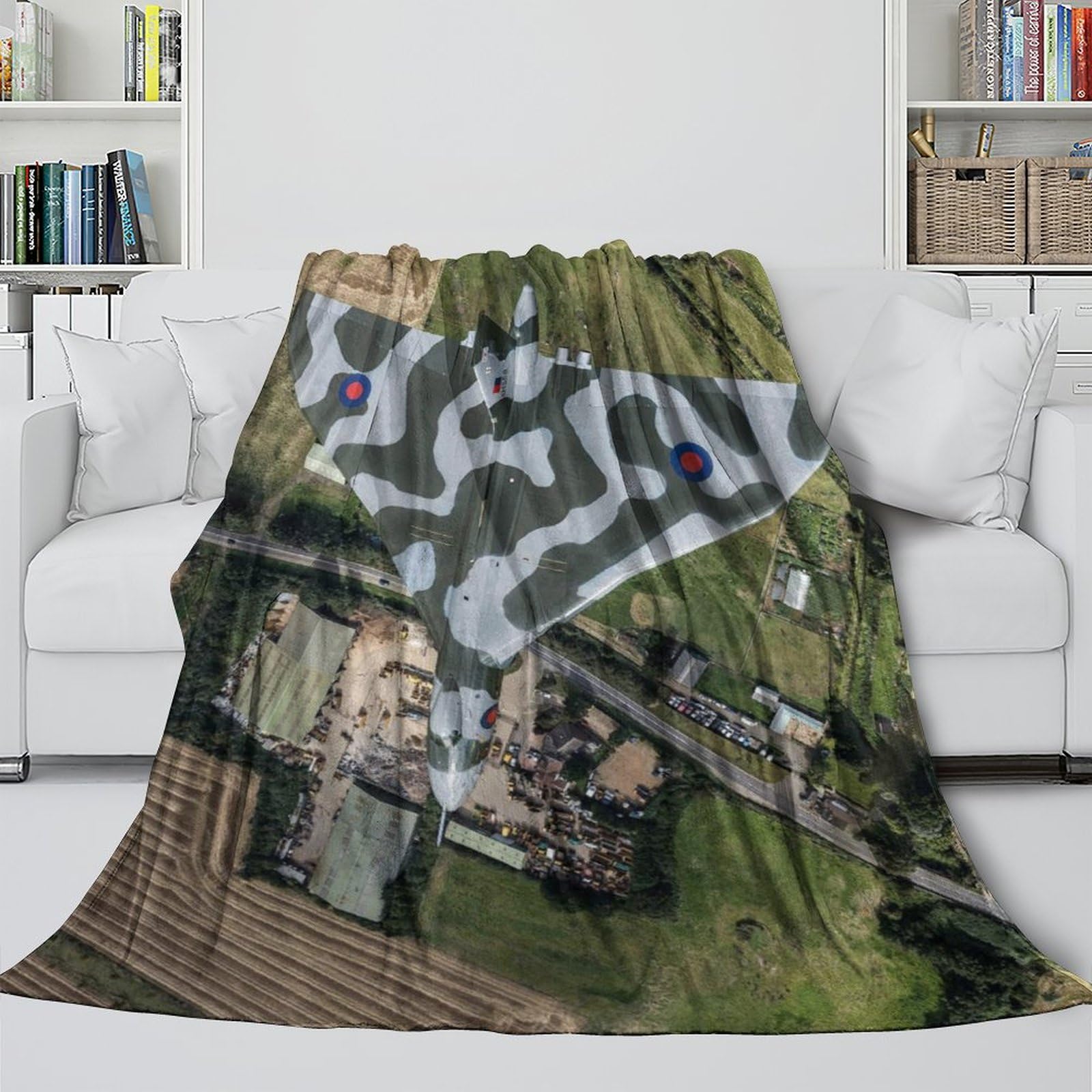 Mjasvndfo Style-4 British Avro Vulcan Bomber Soft Blanket - Military Blanket For Kid Grandson Parent Hubby Boyfriend - Bed Sofa Office - Give Warmth And Care To Those You Love 50X60inch(127X152cm)