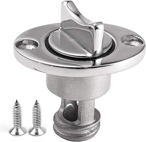 Tapón de drenaje ovalado para garboard, tapón de drenaje de acero inoxidable 316 marino que se adapta a agujeros de 1 pulgada, con anillo de sellado