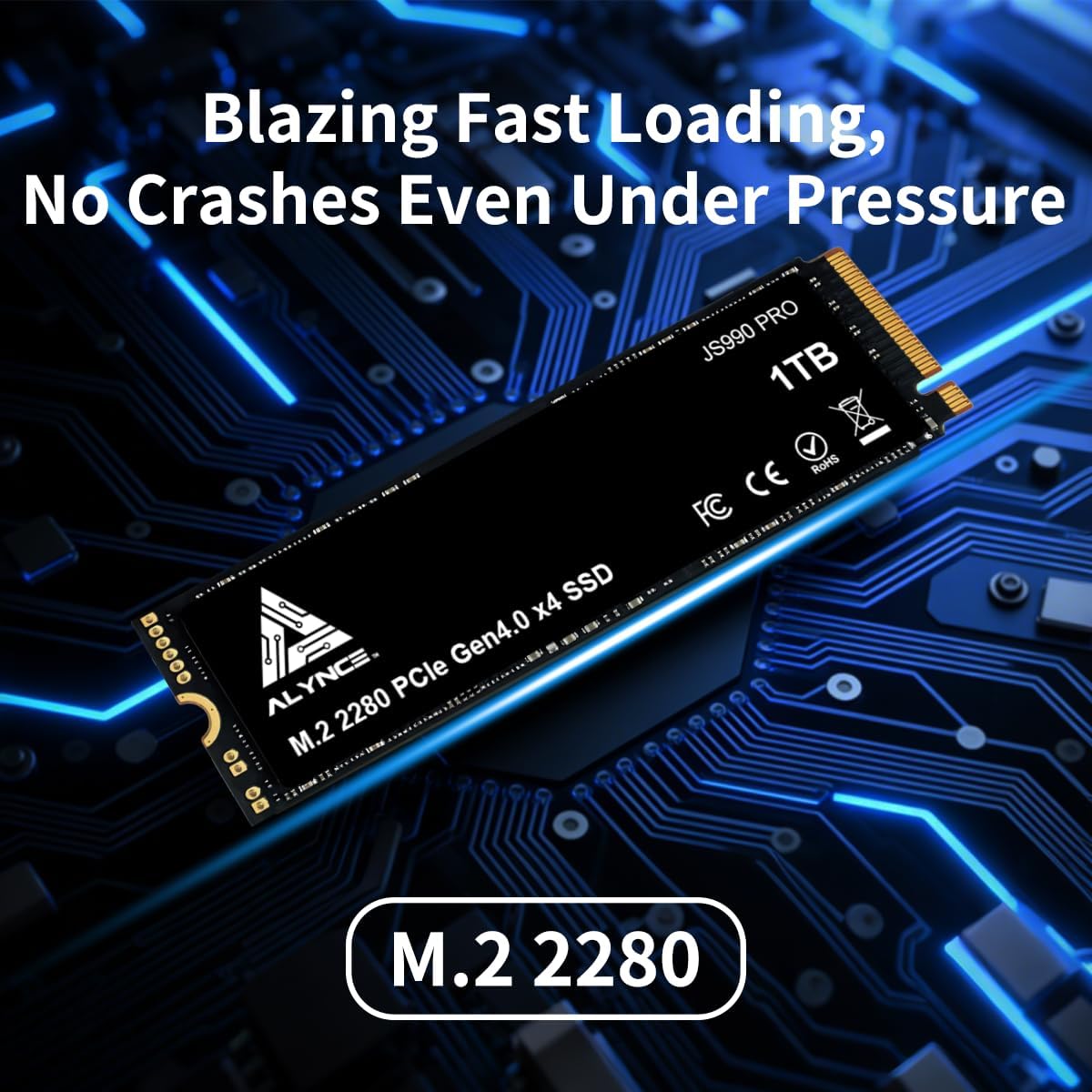 JS990 PRO, SSD 2TB, M.2 NVMe Gen4x4 SSD 2280 - Up to 7400MB/s, Internal Solid State Drive, Storage Upgrade for Laptop and Desktop (JS990 PRO, 2, TB)