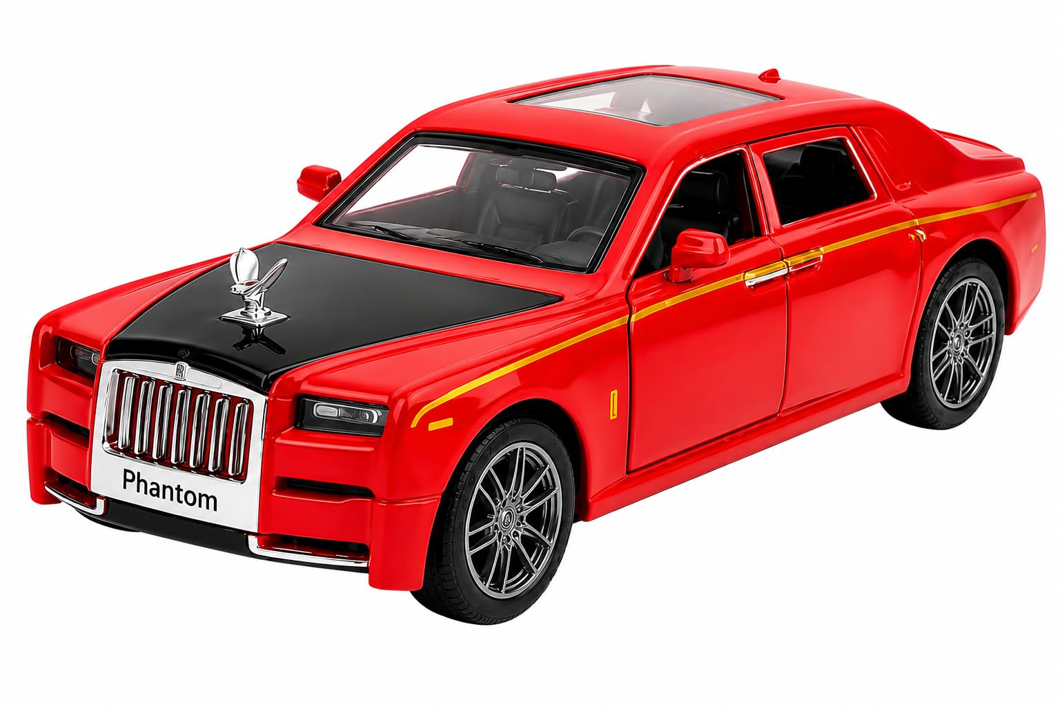 Phantom Model Car 1:36 Scale Diecast Metal Alloy Wheel Pull Back Car's with Light & Sound, Openable Doors, Mini Metal Toy Car for Kids Boys Girls, Collectible Model Car Gift-image-19