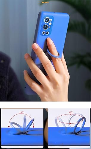 Miniatura 6 de Funda OnePlus 9 Pro, ultrafina con soporte de 360  funda de anillo giratorio protección a prueba de golpes compatible con Oneplus9 Pro (negro, 1+9