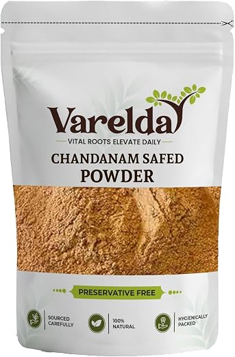 VARELDA Chandanam Powder - Safed Chandan Lakdi Powder - Santalum Album(AAQ) (1000 Grams)