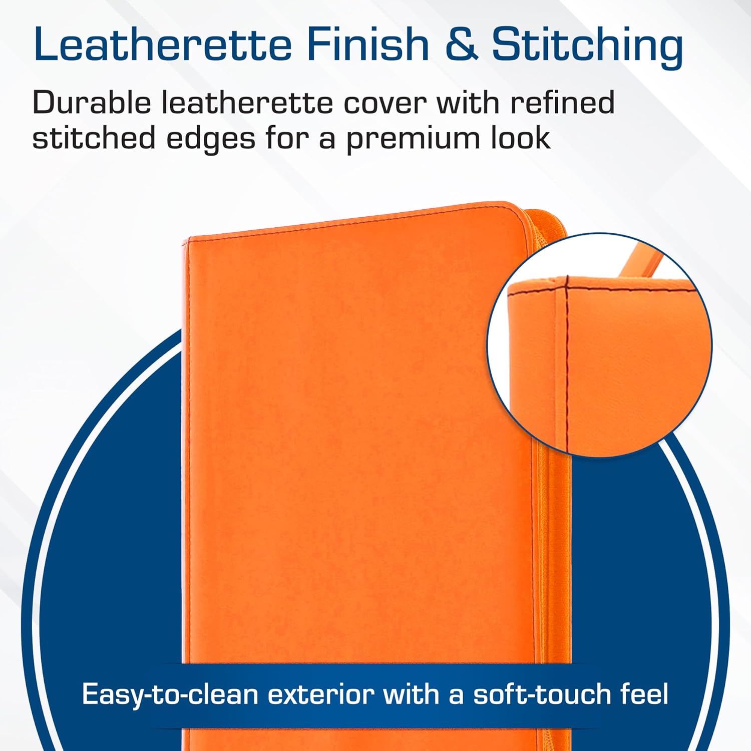 BCW Z-Folio 9-Pocket LX Album - Orange | Secure Zipper Card Organizer | Premium Leatherette Card Collection Binder | Trading Card Binder for Pokemon, MTG, Sport Cards and More