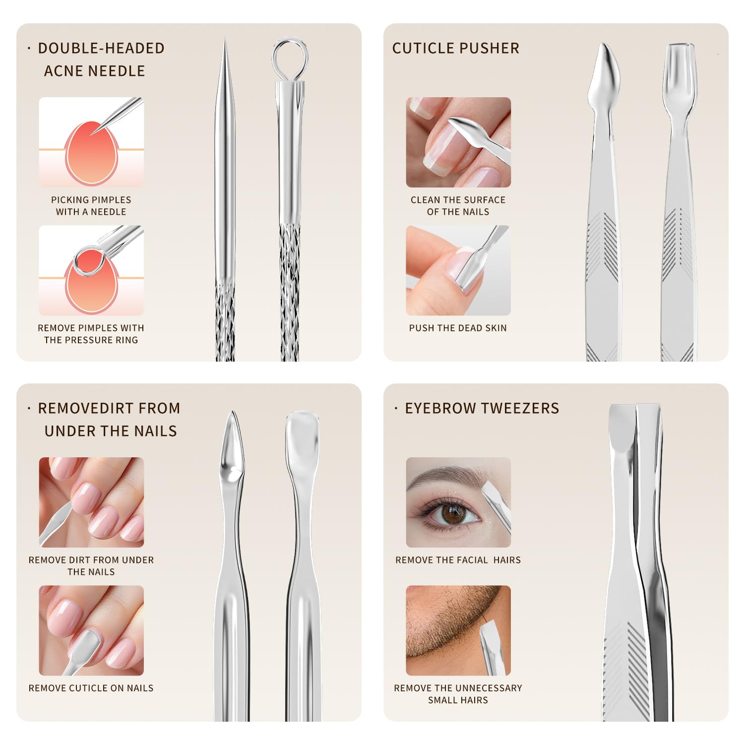 Amazon.com : ZIZZON Professional Nail Care kit Manicure Grooming