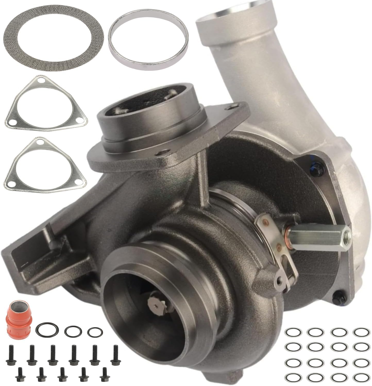 Turbo Turbocharger Kit with Gasket Low Pressure Compatible with Ford F-250 F-350 F-450 F-550 Super Duty 2008-2010, 6.4L, Replace# 8C3Z6K682B