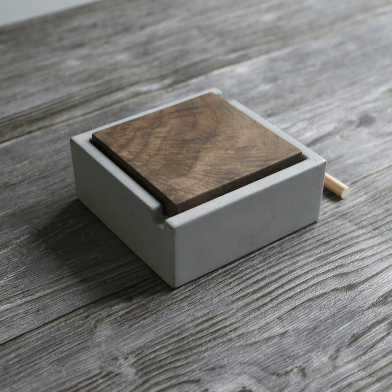 Amazon.co.jp: セメント灰皿灰皿コンクリート家庭用デスクトップ灰皿蓋