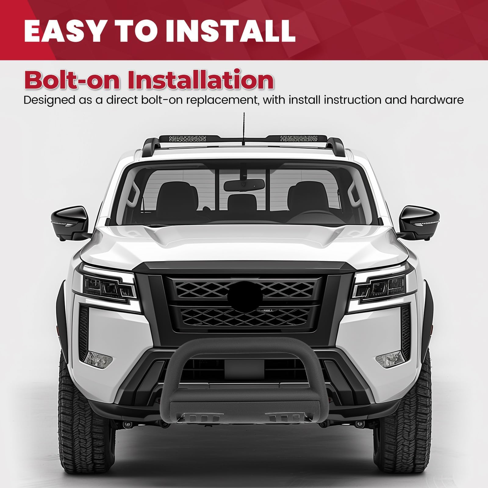 HECASA Bull Bar Compatible with 2022-2025 Nissan Frontier 3