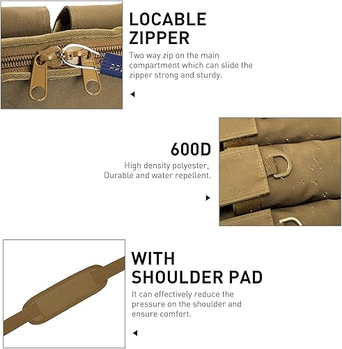 Miniatura 3 de Soft-Rifle-Case Tactical-Gun Range-Bag Hunting-Shooting Sports-Storage - Padded Transport with 5 Pouches Adjustable Shoulder Strap