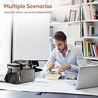 Vista 6 de Lifewit Bolsa de Almuerzo Mediana Aislada Caja de Almuerzo Hielera Suave Bolsa Refrigerante para Adultos Hombres Mujeres, Gris 12 Latas (9L)