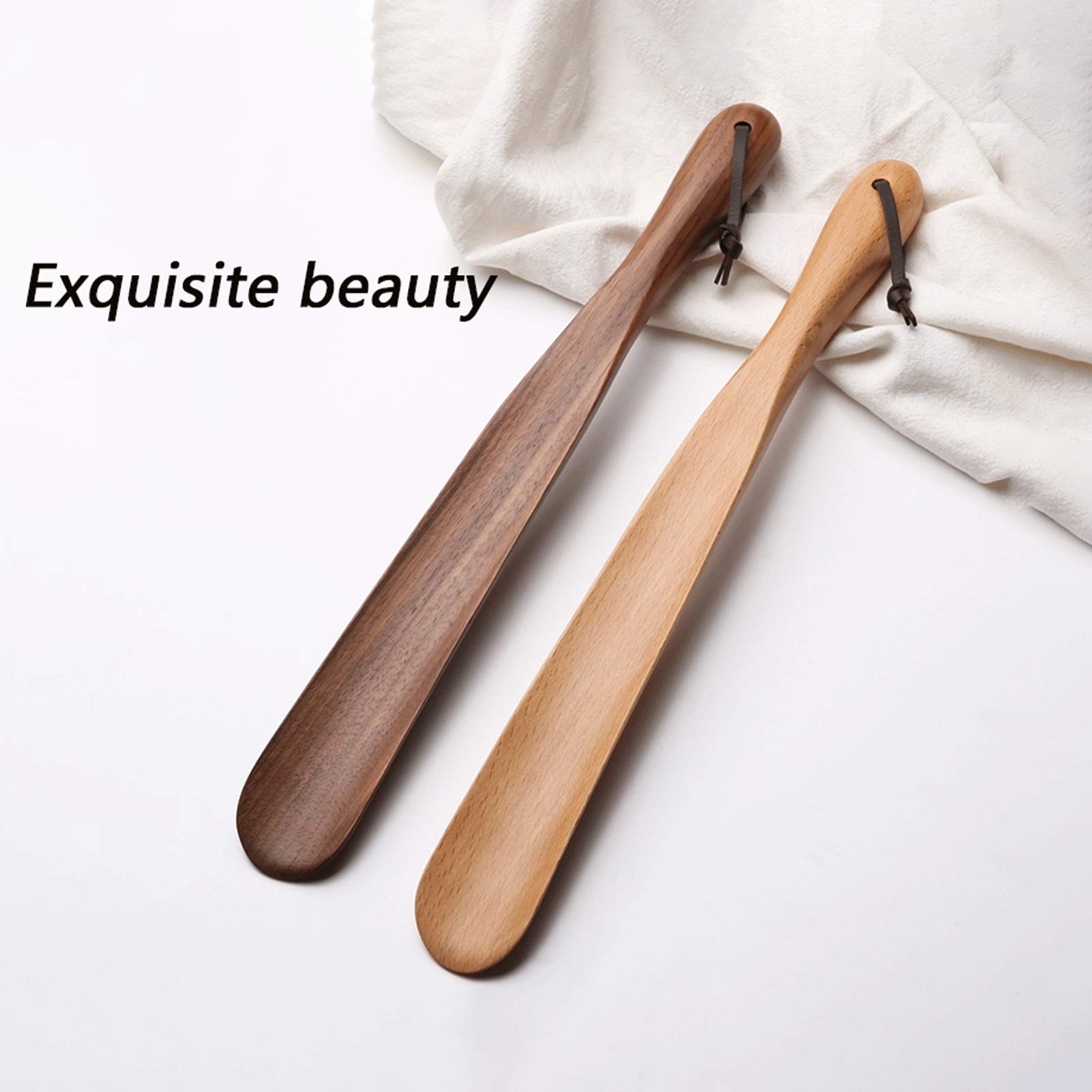 Langer Schuhlöffel, professioneller Schuhlöffel aus Holz mit langem Stiefelgriff | Schuhheber für Sportschuhe (Farbe: Natur, Größe: 28 cm x 3,7 cm) (natürlich 28 cm x 3,7 cm)