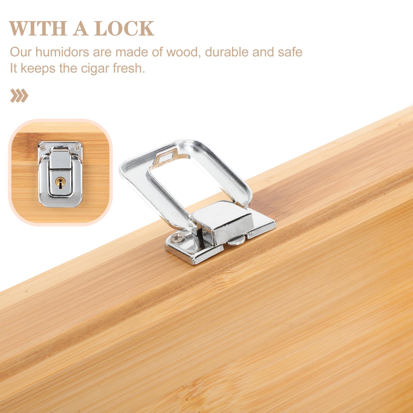 Scatola Porta Sigari in Legno Design Moderno e Funzionale, Custodia da Viaggio Professionale per Conservare e Proteggere Sigari Stile Semplice e Creativo