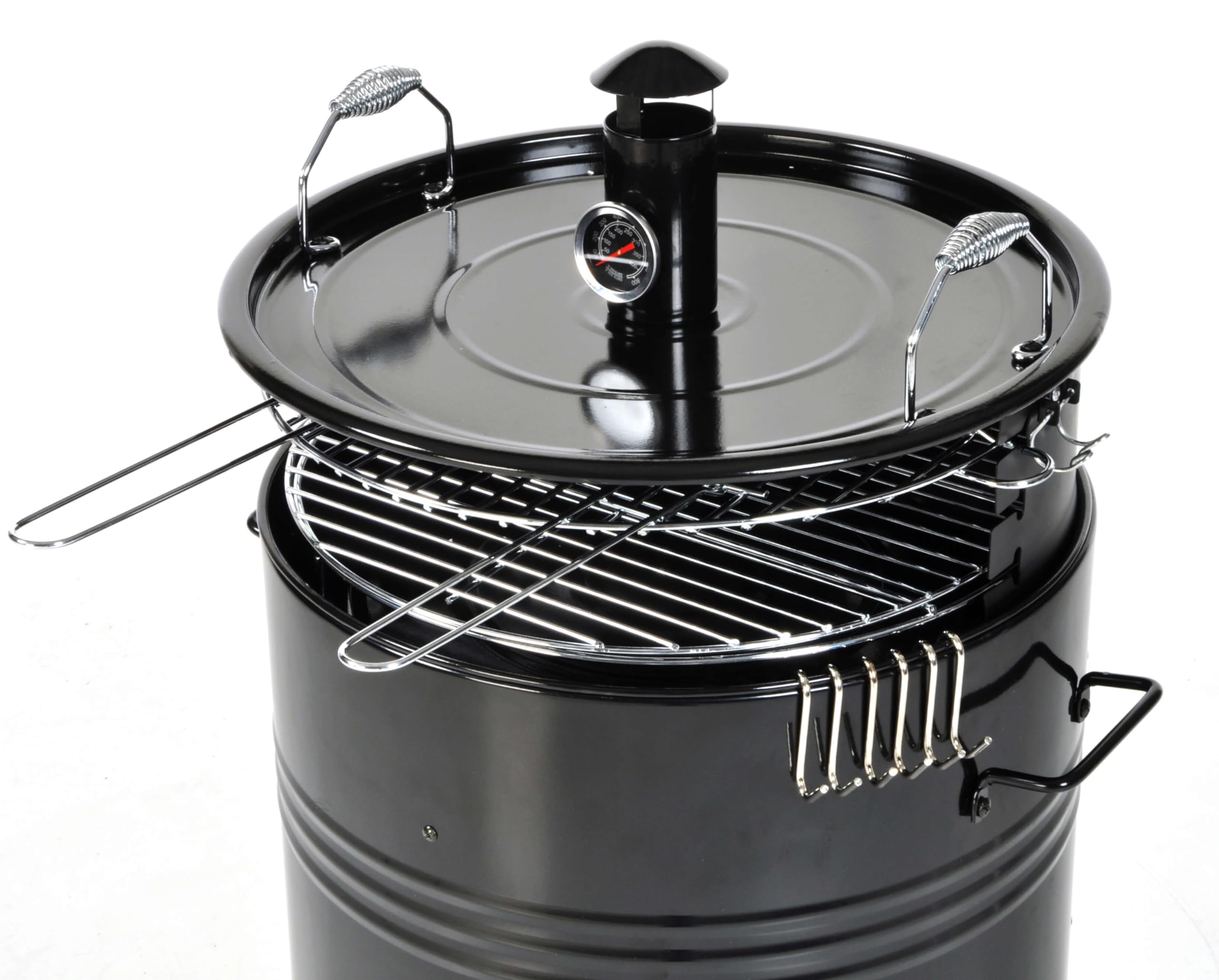 Giordanoshop Barbecue Affumicatore a Carbone Carbonella Taddei Barrel Nero