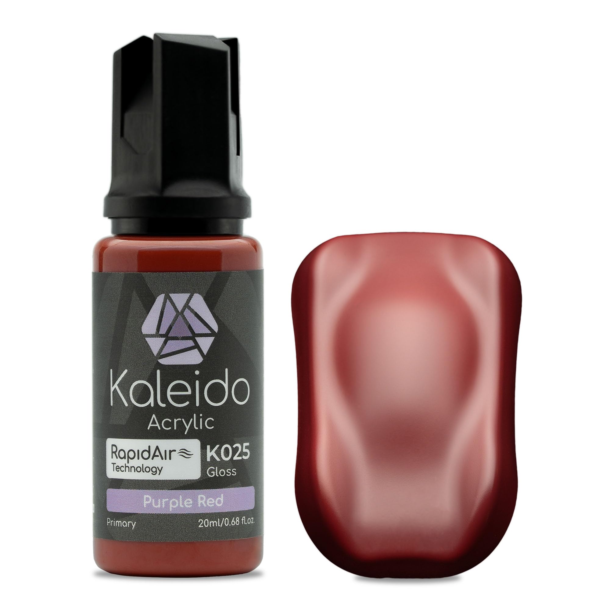 Gaahleri Kaleido Primary Colors 20ml K025 Purple Red, Water-Based Acrylic, Airbrush Paint for Scale Models, Gundam, Mecha, Miniature, Figures, Car & Sci-Fi Kits, Pre-Thinned, High Gloss, Fast-Drying